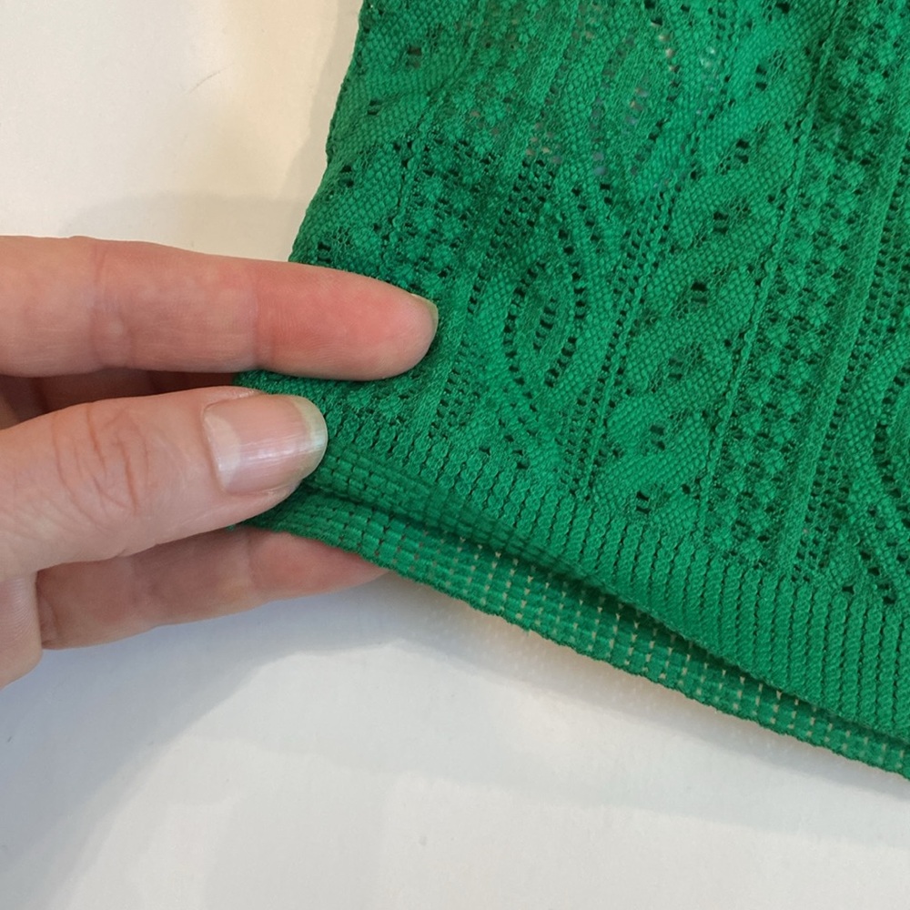 Aerie Cable Lace Longline Bralette Size Medium Emerald Green - Picture 4 of 11